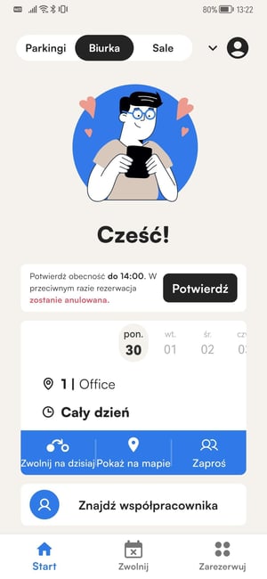 Mobile-PL-desk-app-message-check-in-with-auto-release