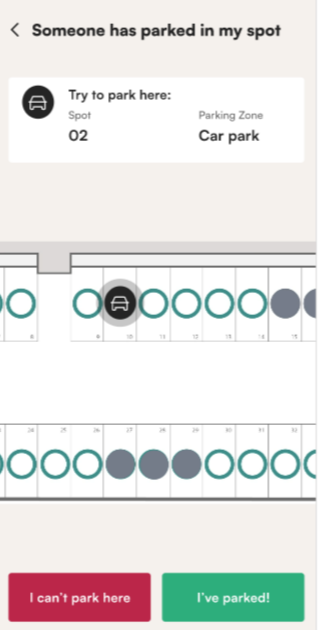 Tidaro mobile app parking spot replacement proposition