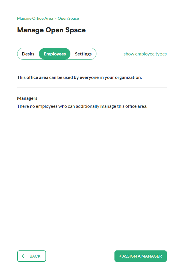 Choosing a zone manager from the employee list